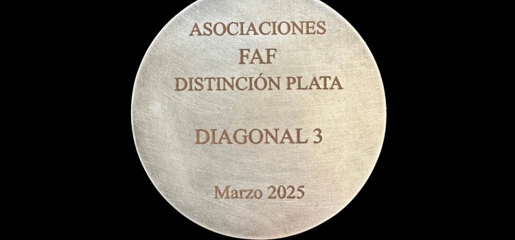 Distinción Plata a Diagonal3 por la FAF Distinción Plata a Diagonal3 por la FAF